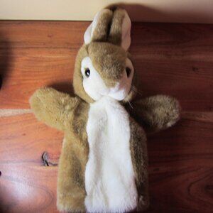 plush A&A (Aurora) vintage bunny rabbit hand puppet (W5777)